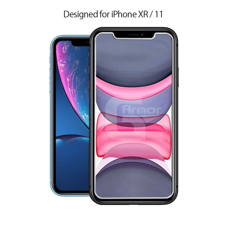  [AUSTRALIA] - G-Armor 2 Pack Screen Protector for iPhone 11 and iPhone XR - Tempered Glass Screen Saver, Phone Case Friendly, Lifetime Replacement, Protective Screen Cover for 6.1 Inch iPhones