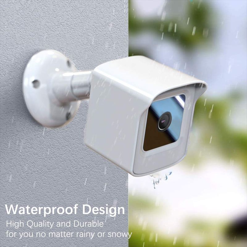  [AUSTRALIA] - PEF Mount for All-New Wyze Cam V3 ONLY, Weatherproof Protective Cover and 360 Degree Adjustable Wall Mount Solid Housing for Wyze V3 Outdoor Indoor Smart Home Camera System (White, 1 Pack) White