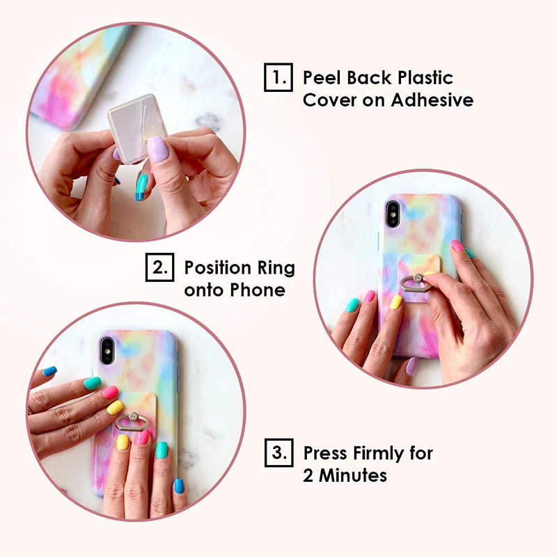  [AUSTRALIA] - Velvet Caviar Cell Phone Ring Holder - Finger Ring & Stand - Improves Phone Grip Compatible with iPhone, Galaxy, Most Smartphones (Stardust Glitter) Stardust Glitter