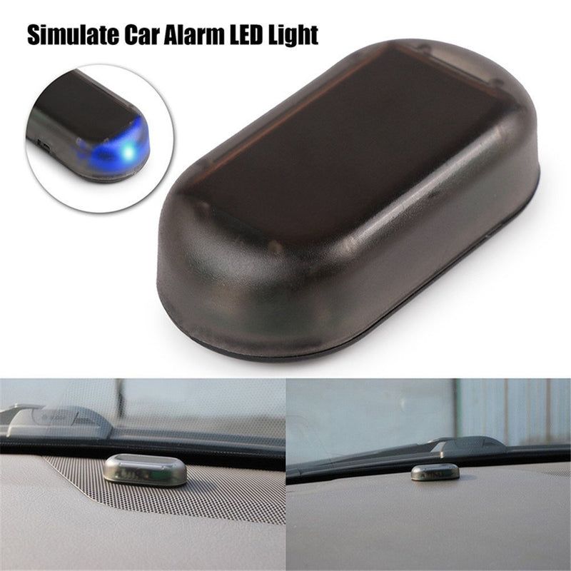  [AUSTRALIA] - ANKI HappiGo Solar Power Dummy Car Alarm Blue LED Light Simulate Imitation Security System Warning Anti-Theft Flash Blinking Lamp