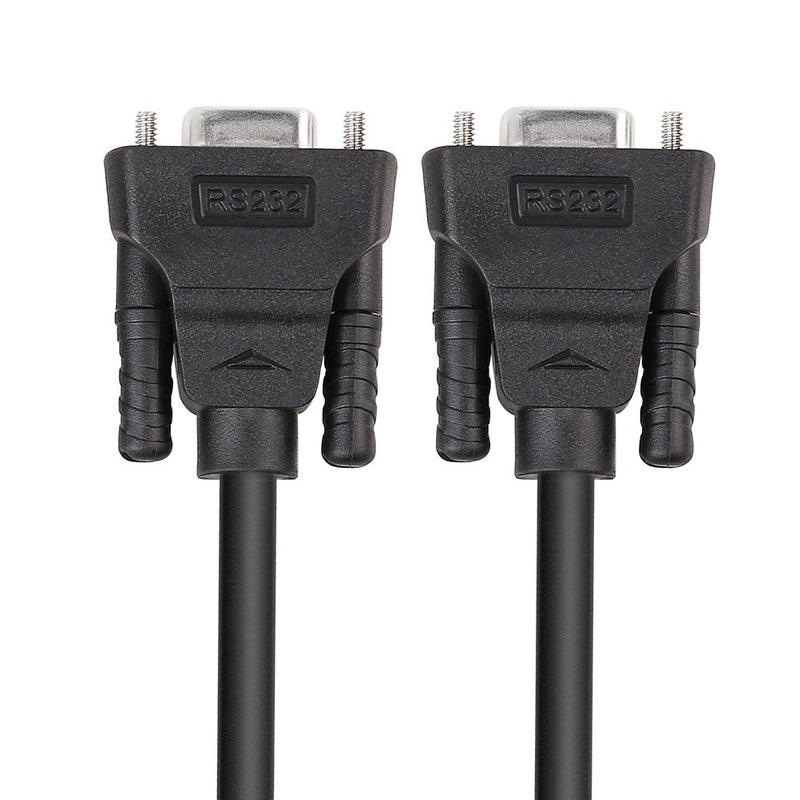  [AUSTRALIA] - DTECH 6 ft RS232 Serial Cable Female to Female 9 Pin Straight Through (Black, 2 Meters) 6ft