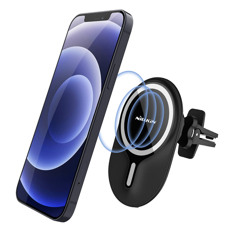  [AUSTRALIA] - Nillkin for Magsafe Car Mount 7.5W Strong Magnetic Wireless Car Phone Charger Fast Charging [Air Vent Clamp Mount] Auto-Clamping Car Phone Holder for iPhone 14, 14 Pro,13 Pro,12