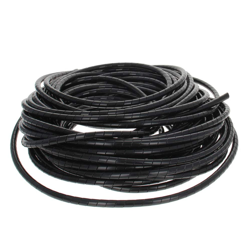  [AUSTRALIA] - Othmro 2pcs Spiral Cable Wrap Spiral Wire Wrap Cord for Computer Electrical Wire Organizer Sleeve(Dia 18MM-Length 3.5M Black)