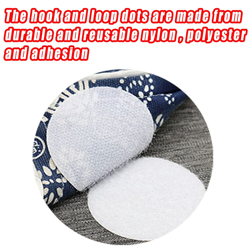  [AUSTRALIA] - 28Pcs Adhesive Hook Loop Dots Double Sided Sticky Back Coins 1.5In Heavy Duty Hooks and Loops Dot Rug Carpet Stopper Pad Industrial Strength Wall Mounting Interlocking Fasteners DIY Craft Round White 1.5 in
