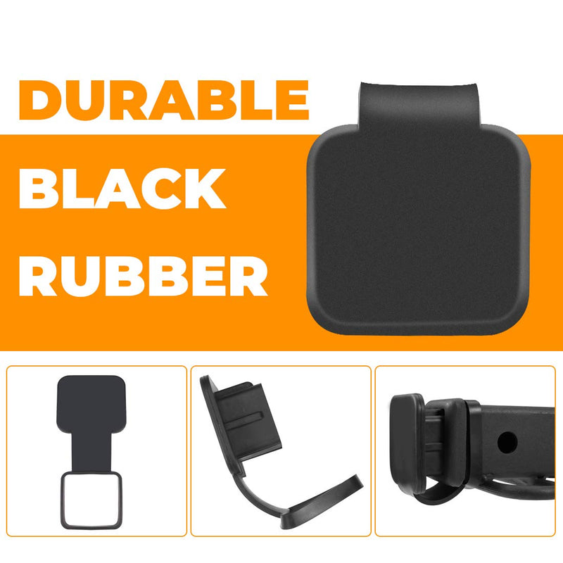  [AUSTRALIA] - BougeRV 2 Inch Trailer Hitch Cover Tube Cover Plug Cap Rubber Fits 2 Inch Receivers Class 3 4 5 for Toyota Ford Jeep Chevrolet Nissan Dodge Ram Porsche Mercedes Benz Polaris Ranger ATV UTV Polaris