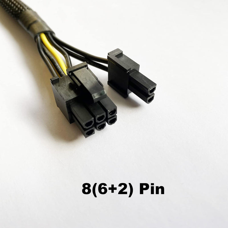  [AUSTRALIA] - Amangny GPU VGA PCI-e 8 Pin Female to Dual 8(6+2) Pin Male PCI Express Adapter Braided Sleeved Splitter Power Cable 9 inch (6 Pack) 6 Pack