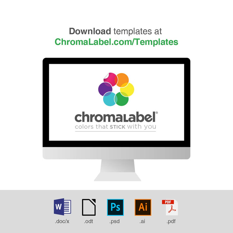 ChromaLabel 1 x 3 Inch Printable Labels, Compatible with Laser and Inkjet Printers, 20 Labels/Sheet, 50 Sheets, 1000 Pack - LeoForward Australia