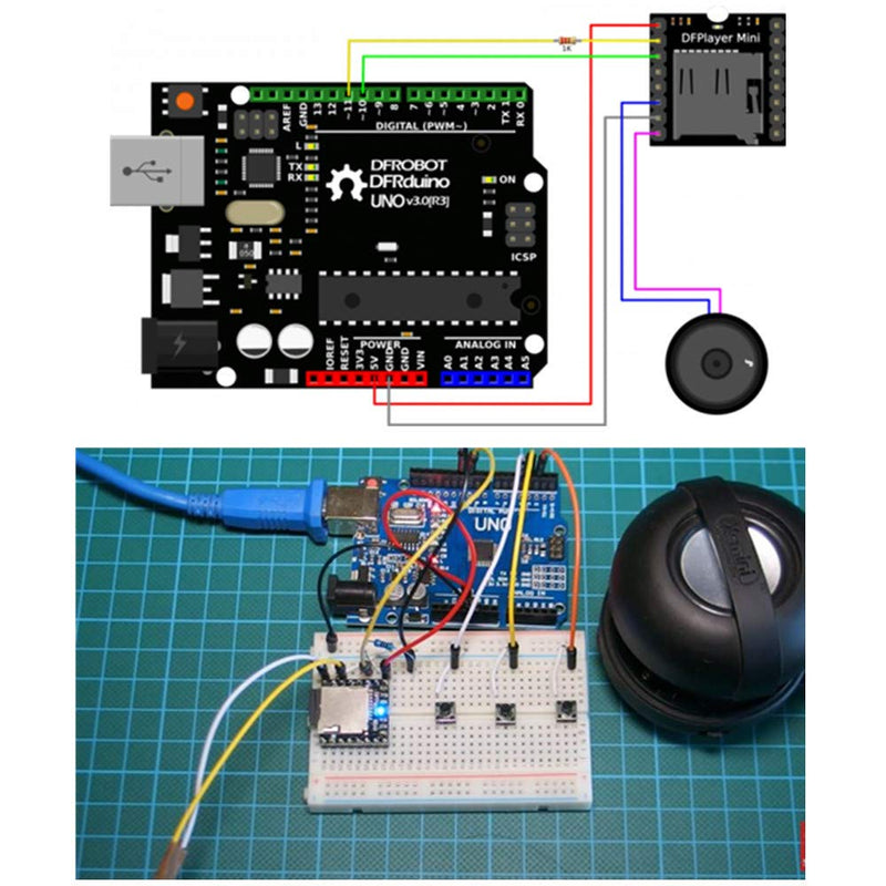  [AUSTRALIA] - Anmbest 5PCS YX5200 DFPlayer Mini MP3 Player Module MP3 Voice Decode Board Supporting TF Card U-Disk IO/Serial Port/AD for Arduino