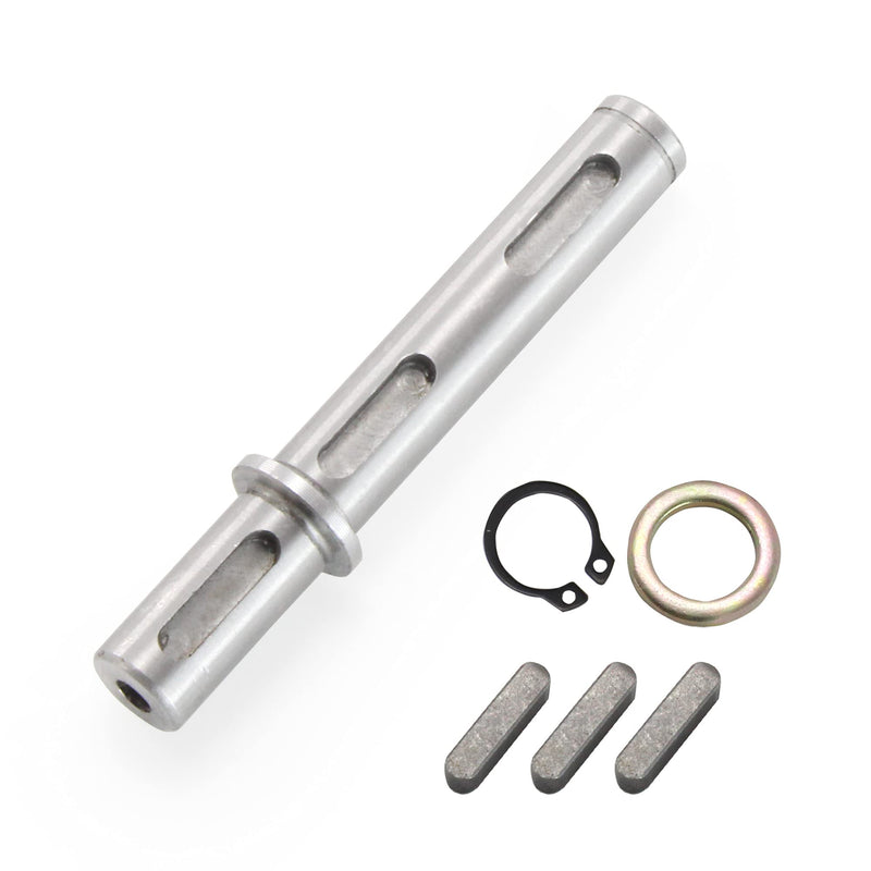  [AUSTRALIA] - Output Single Shaft Diameter 14mm 0.55" Output Shaft fit for Worm Reducer Gearbox NMRV030 RV030 Nema23 Stepper Motor Length 100mm with Gaskets S Ring Corner pin