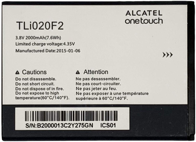 O4L New OEM Alcatel TLi020F2 7040T 7040N 7040 Fierce 2 A564C Pop Icon Pre Paid 2000 mAH Battery - LeoForward Australia