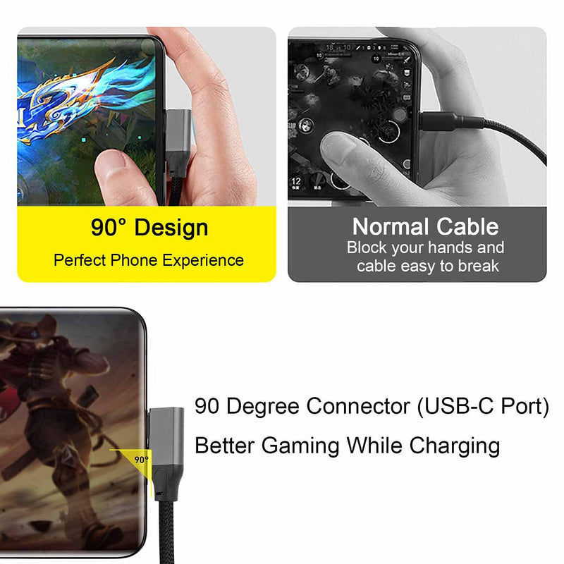  [AUSTRALIA] - USB C Right Angle Extension Cable (3.3ft/1M),USB C 3.1 Female to Male,10Gbps Sync & 100W Charging,90 Degree USB C Extender Cable for Docking Station/Hub/Laptop,Wireless Magsafe Charger,Oculus Link,Mac 3.3FT