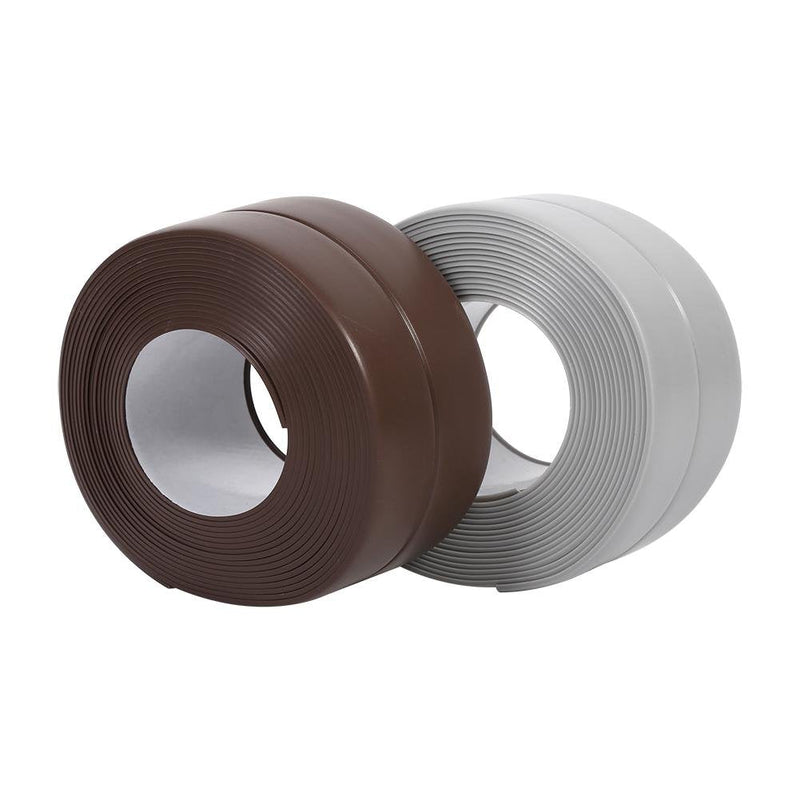  [AUSTRALIA] - Sealing Strip, 3 Colors 3.2M Adhesive Bath and Wall Length Tape CaulkSelf Sink Basin Edge Trim Kitchen (38mm Gray)