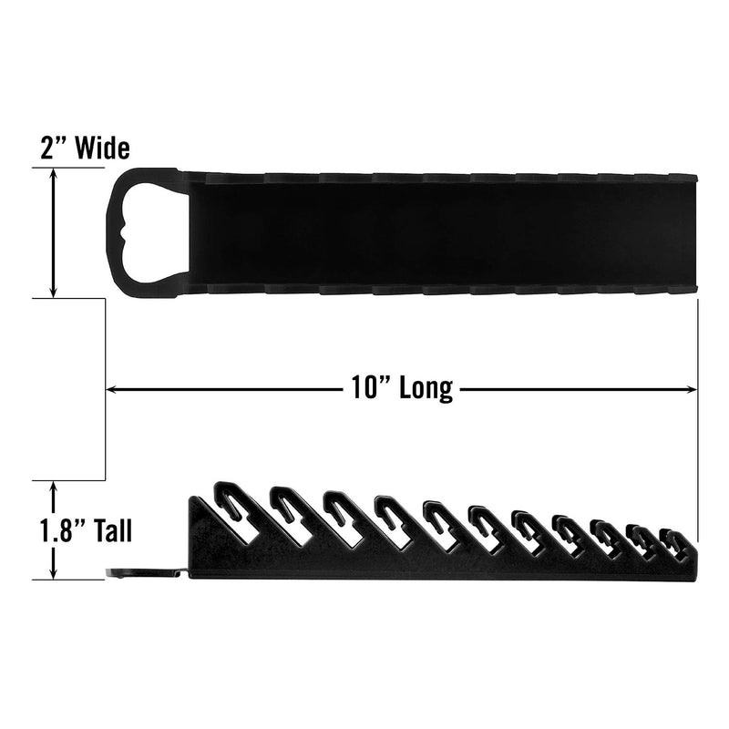  [AUSTRALIA] - Ernst Manufacturing Gripper Stubby Wrench Organizer, 11 Tool, Black