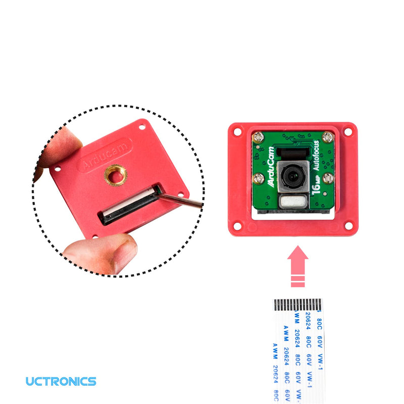  [AUSTRALIA] - Arducam Raspberry Pi Camera Case, ABS Housing for IMX519 16MP Autofocus Camera, Compatible with Raspberry Pi Official Camera V1/V2, and Any 25*24mm Camera Board