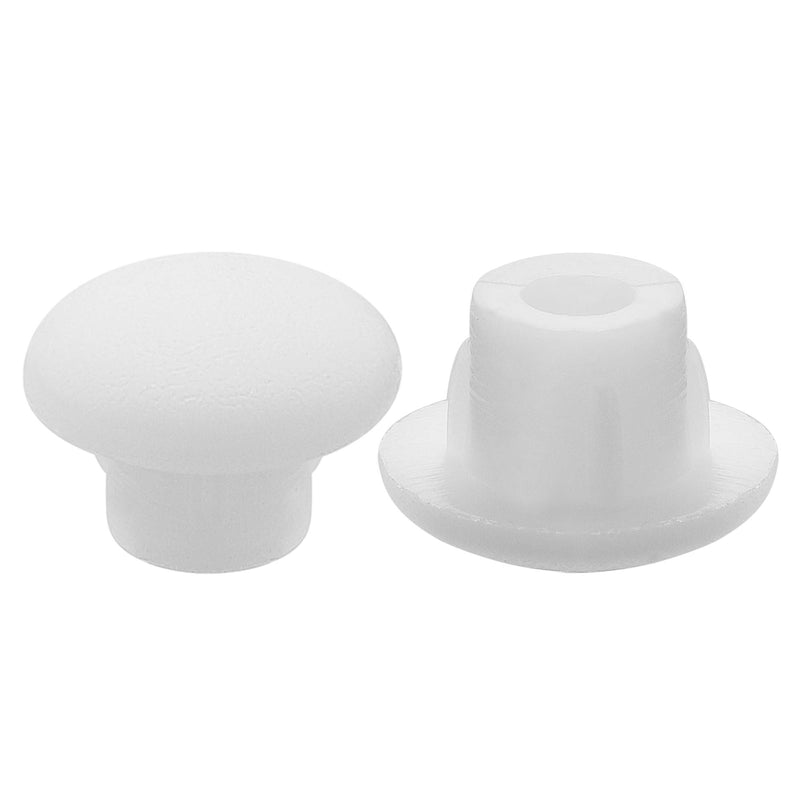 Bluecell Pack of 300pcs 5mm / 3/16" Plastic Hole Plug Button Top for Cabinet Cupboard Shelf (5mm, White) - LeoForward Australia