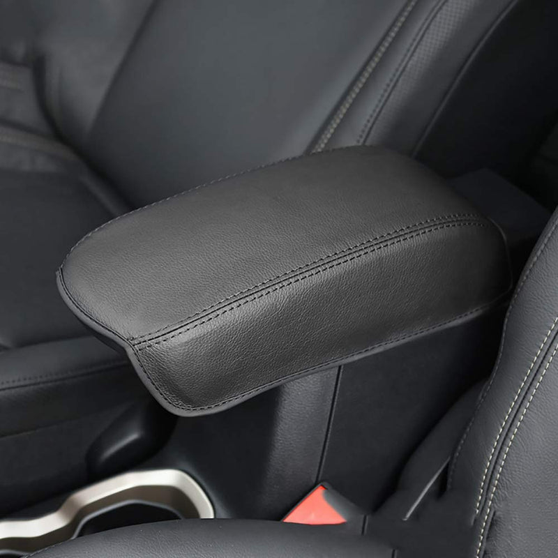  [AUSTRALIA] - Leegi Jeep Armrest Box Cover,1pc Black with Black Center Console Cover Fit for 2017 2018 2019 Jeep Cherokee p001