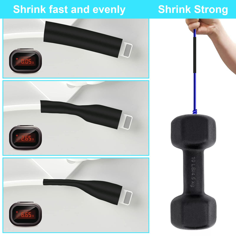  [AUSTRALIA] - 900Pcs Wire Heat Shrink Tubing Kit, Industrial Heat-Shrink Tubing for Wires, 2:1 Marine Grade Heat Shrink Wrap, Premium Large Electrical Waterproof Heat Shrink Tape (Black 12 Sizes) DHOOZ