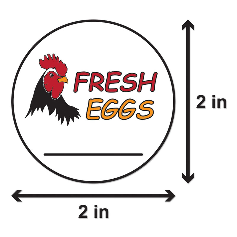 Fresh Eggs 2" Round Farm Fresh Produce, Farm Fresh, Farmer's Market Packaging, Egg Carton Labeling, Hobby Farm Labels Stickers (300 Labels per roll / 1 Rolls) 1 Roll - LeoForward Australia