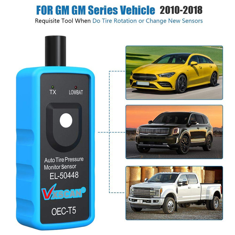 VXSCAN El50448 Auto Tire Pressure Monitor Sensor Relearn TPMS Reset Tool OEC-T5 for GM Series Vehicle 2010-2018 - LeoForward Australia