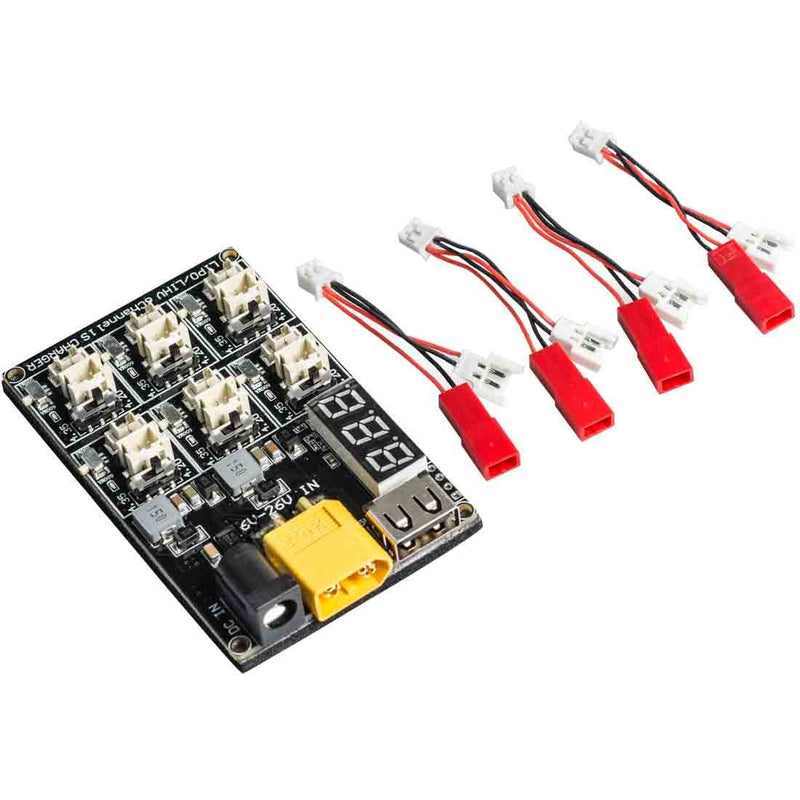 AKK 1S LiPo LiHV Battery Charge Board Micro JST 1.25 and JST-PH 2.0 2-6S Input LiPo Battery Drone Charger for Blade Inductrix Tiny Whoop - LeoForward Australia