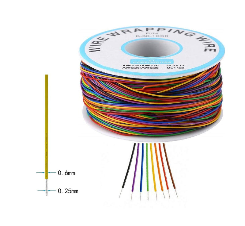  [AUSTRALIA] - beihuazi® 250M Wire Wrapping Wire Bell Wire Cable Insulation Test 30AWG Tinned Copper Solid Cable