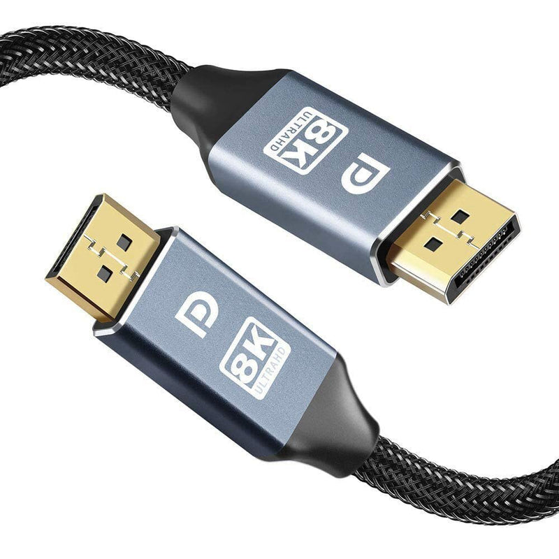  [AUSTRALIA] - AKWOR DisplayPort Cable 1.4, 8K 10Ft/ 3M DP to DP Cable Cord (8K@60Hz 7680x4320, 4K@240Hz, 2K@144Hz) VESA Certified HBR3 High Speed for Laptop, PC, Gaming Monitor, TV Gaming Monitor - Grey