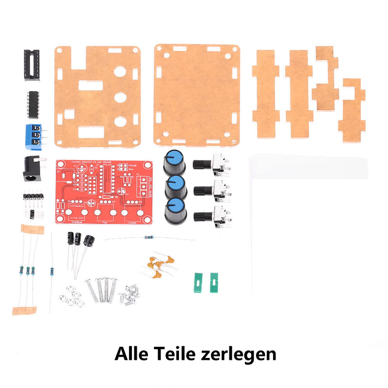  [AUSTRALIA] - XR2206 Signal Generator Function Generator Kit Sine/Triangle/Square Output 1Hz-1MHz Adjustable Frequency Amplitude DIY Finished Product