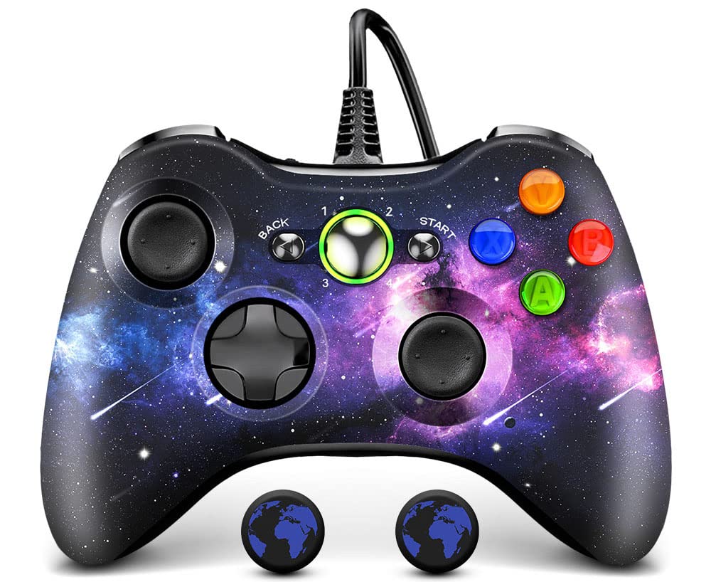  [AUSTRALIA] - AceGamer Wired PC Controller for Xbox 360, Game Controller for Steam PC 360 with Dual-Vibration Compatible with Xbox 360 Slim and PC Windows 7,8,10,11
