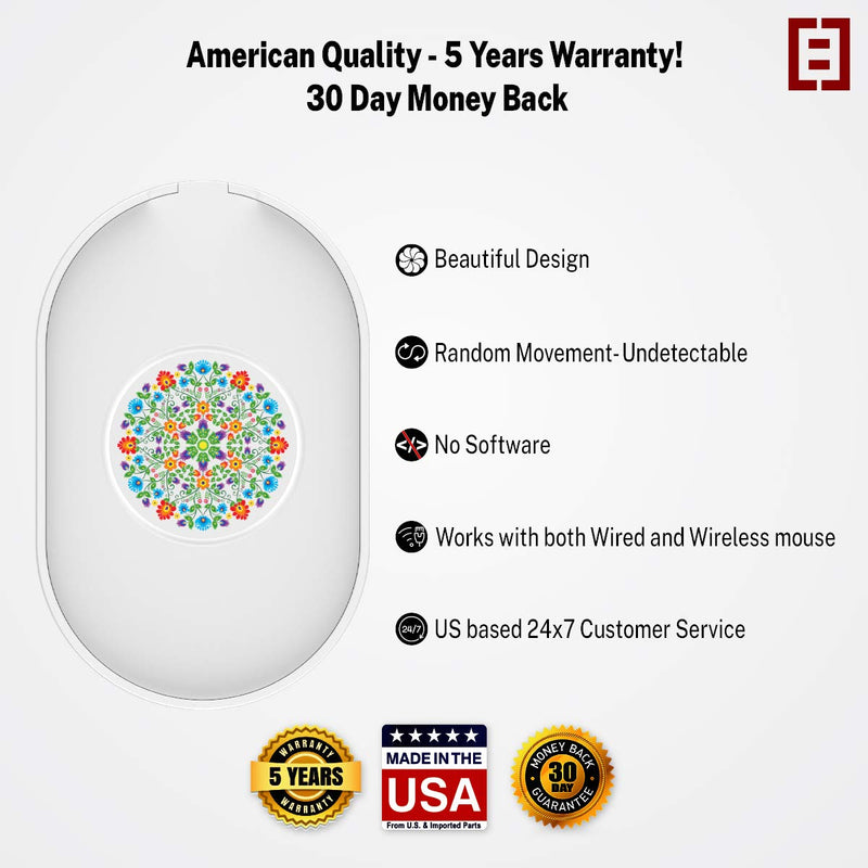  [AUSTRALIA] - Tech8 USA, Undetectable Mouse Mover, Jiggler- Made in Texas with US and Imported Parts- No Software, Moves Mouse Automatically, Keeps PC Active - Artsy