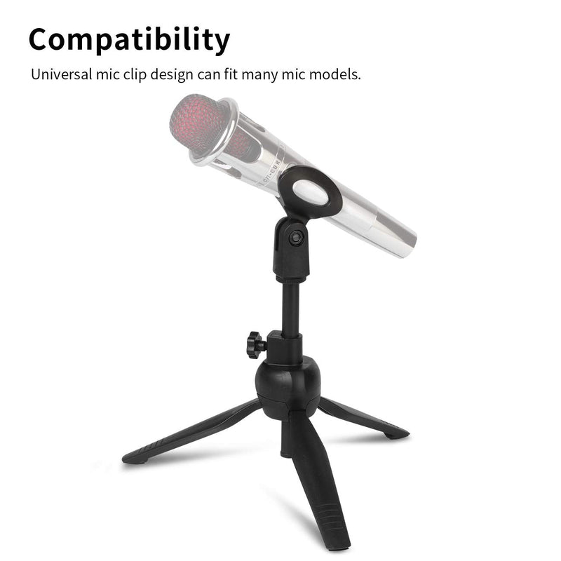  [AUSTRALIA] - Depusheng Microphone Stand Desktop Tripod Stand Wired Wireless Microphone Stand Desktop Microphone Stand