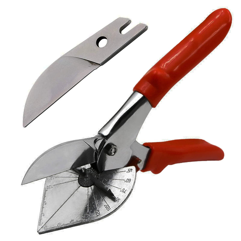  [AUSTRALIA] - CARCLOTHES Miter Snips-Professional Multi Angle Miter Shears Cutter(orange),With a Replacement Blade,Electrician Tools Miter snips,Accurately Adjusted 45 To 135 degrees,Cutting Soft Wood,Plastic,PVC