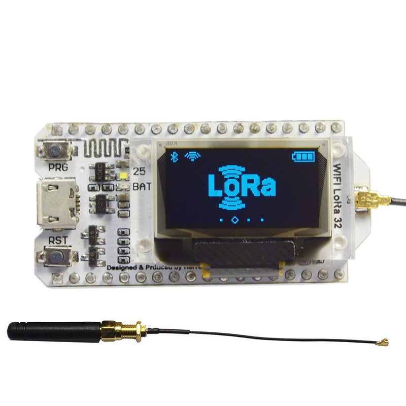  [AUSTRALIA] - 915MHz 0.96 OLED Display ESP32 LoRa V2 Module SX1276 IOT Development Board + 915 LoRa Antenna for Arduino Smart Home