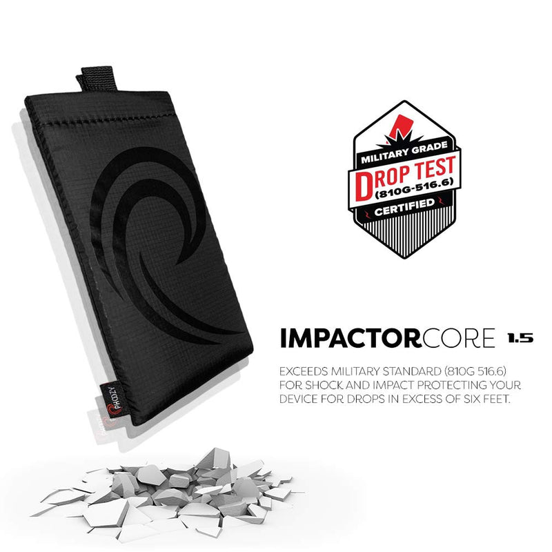  [AUSTRALIA] - PHOOZY Apollo II Thermal Phone Case with Antimicrobial Lining and Keyring - AS SEEN ON Shark Tank - Insulated Cold Weather Case Prevents Freezing, Extends Battery Life, Drop Proof (Blackout - Medium)