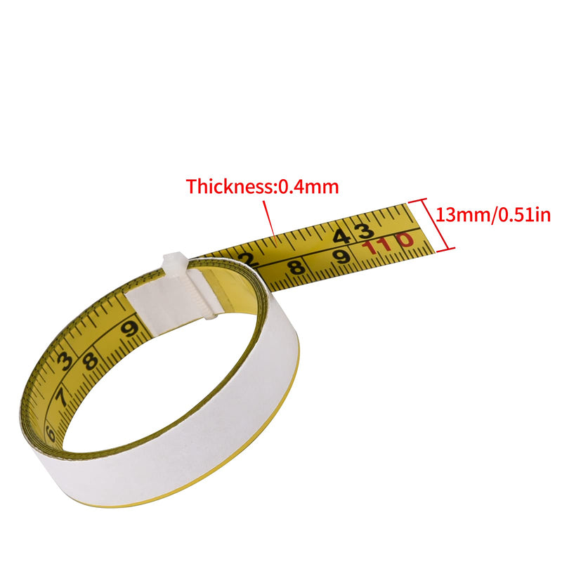  [AUSTRALIA] - Carkio Standard Measure Tape with Adhesive Backing Self-Adhesive Scale with Adhesive Tape (Left-Right Reading)1 Meter for Work Woodworking, Saw, Drafting Table