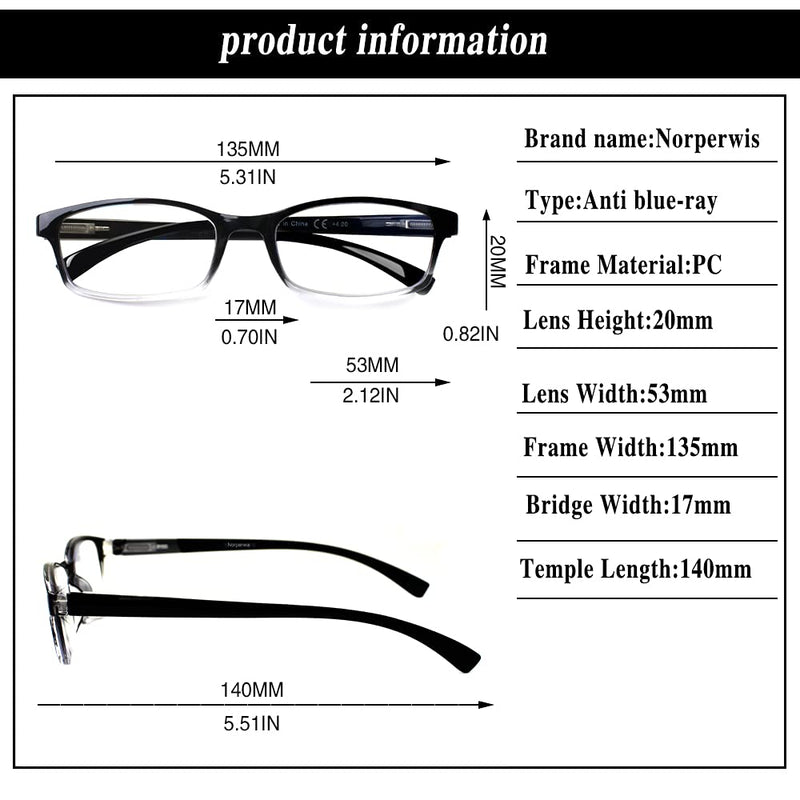  [AUSTRALIA] - Computer Reading Glasses 5 Pack Blue Light Blocking Glasses Anti UV/Eye Strain/Glare Flexible Readers for Women Men Mix Color - 3 2.0 x