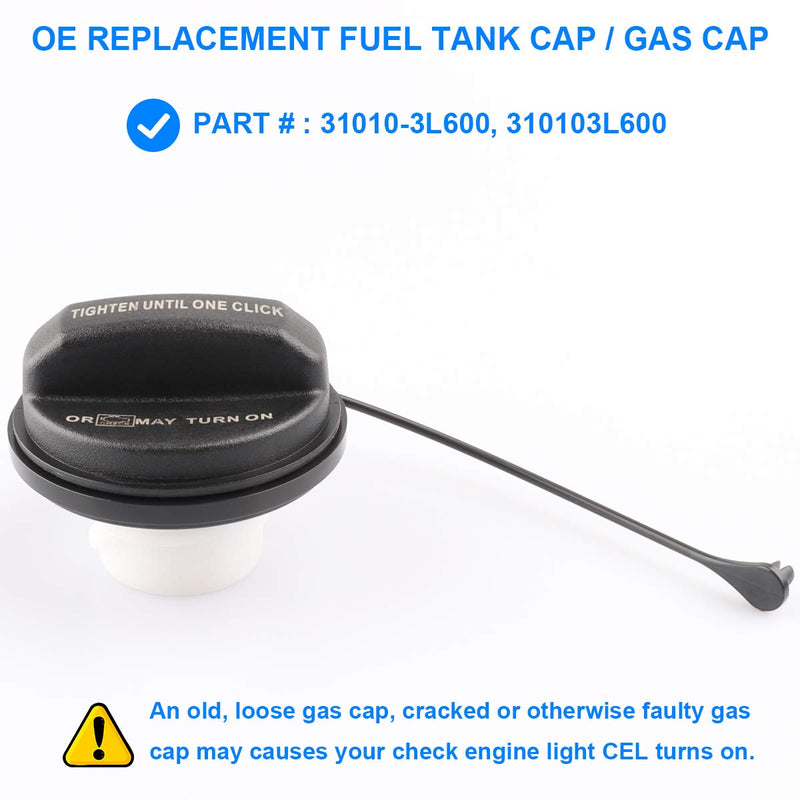  [AUSTRALIA] - Gas Cap, Fuel Cap Replace 31010-3L600, 310103L600 for Hyundai - Accent, Azera, Elantra, Elantra GT, Entourage, Equus, Genesis, Genesis Coupe, Ioniq, Santa Fe, Sonata, Tucson, Veloster, Veracruz, More