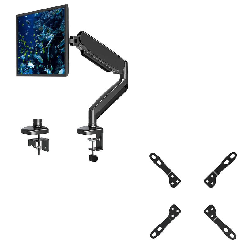  [AUSTRALIA] - MOUNT PRO Single Monitor Desk Mount - Articulating Gas Spring Monitor Arm, with VESA Extension Bracket Adapter,Fits Most 13 to 35-inch Screens,VESA 200×100 ,200×200