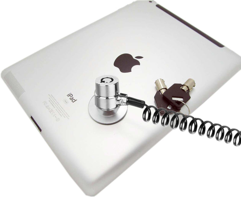  [AUSTRALIA] - Laptop Lock Cable Lock Computer Lock Hardware Security Cable Lock Anti Theft Lock for Laptop, MacBook, iPad, Tablets Spring key lock + silver lock slot