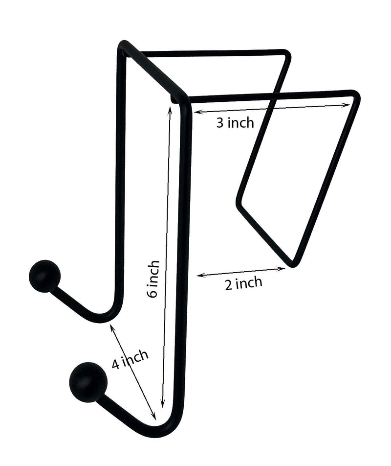  [AUSTRALIA] - Tetra-Teknica CWH-02 3 Inch Space Addition Wire Double Hook for Partition Wall Cubicle Panel, Color Black