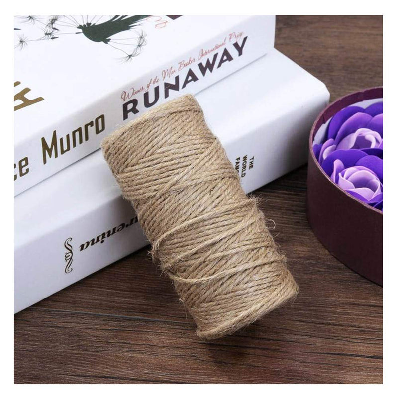  [AUSTRALIA] - Jute Twine 6 Rolls 2000 Feet Crafts Twine 2mm 3 Ply Packing String Natural Jute Rope for Crafts Wrapping Floristry Gardening Picture Display