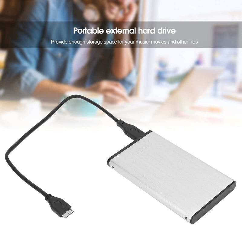  [AUSTRALIA] - External Hard Drive, Portable Mobile Hard Disk HDD Backup Storage Mobile HDD Storage, USB 3.0, Plug and Play, Portable Additional Storage for PC/Desktop/Laptop(500G-Silver) 500G Silver