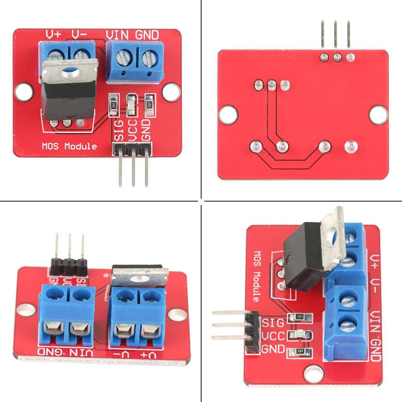  [AUSTRALIA] - Oumefar 5pcs IRF520 MOSFET Driver Module 3.3V/5V PWM Output Driver Board Module 0-24V PWM Driver Control Panel for MCU ARM Arduino Raspberry Pi