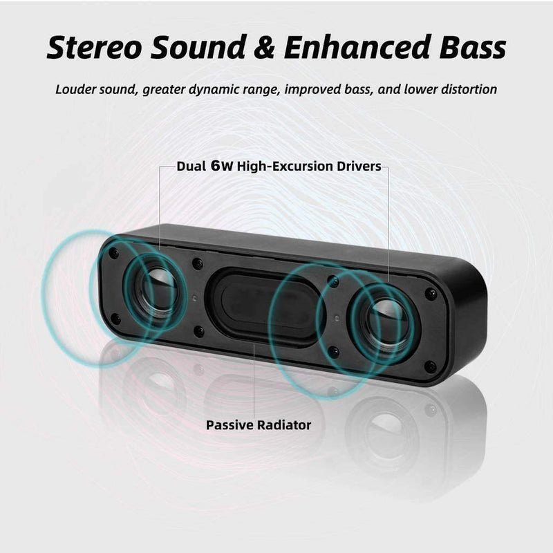  [AUSTRALIA] - HONKYOB USB Computer Speakers,Laptop Speakers Wired USB Powered,Portable Mini Sound Bar PC Speakers for Windows PC,Desktop Computer,Laptops and Checkout Counter with Stereo Sound H058