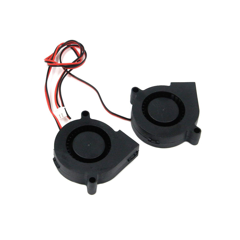  [AUSTRALIA] - Quluxe 50 x 15mm 24V Dual Ball Bearing DC Brushless Cooling Blower Fan with 2 Pin Terminal, Blower Sleeve Bearing, 3D Printer Accessories (Pack of 2)