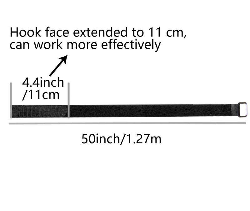  [AUSTRALIA] - FOMMEN Hook And Loop Straps 10 Pack 50 inch Straps，Reusable Cable Strap,Management Adjustable Multipurpose Hook And Loop Securing Straps 10 PACK 50 in