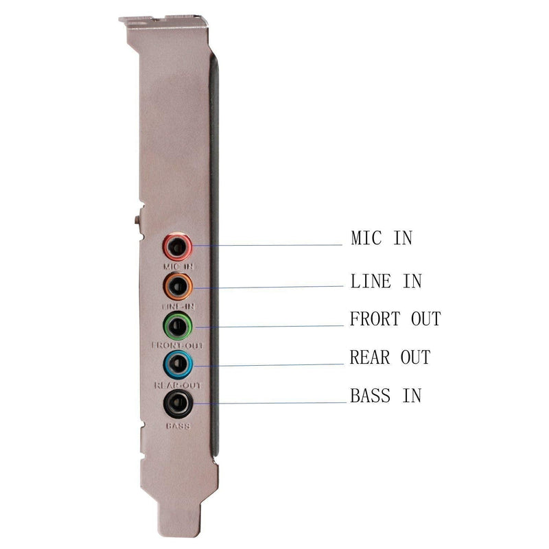 [AUSTRALIA] - Padarsey PCIe Sound Card, 5.1 Internal Sound Card for PC Windows 7 with Low Profile Bracket, 3D Stereo PCI-e Audio Card, CMI8738 Chip 32/64 Bit Sound Card PCI Express Adapter CMI 8738 Chip