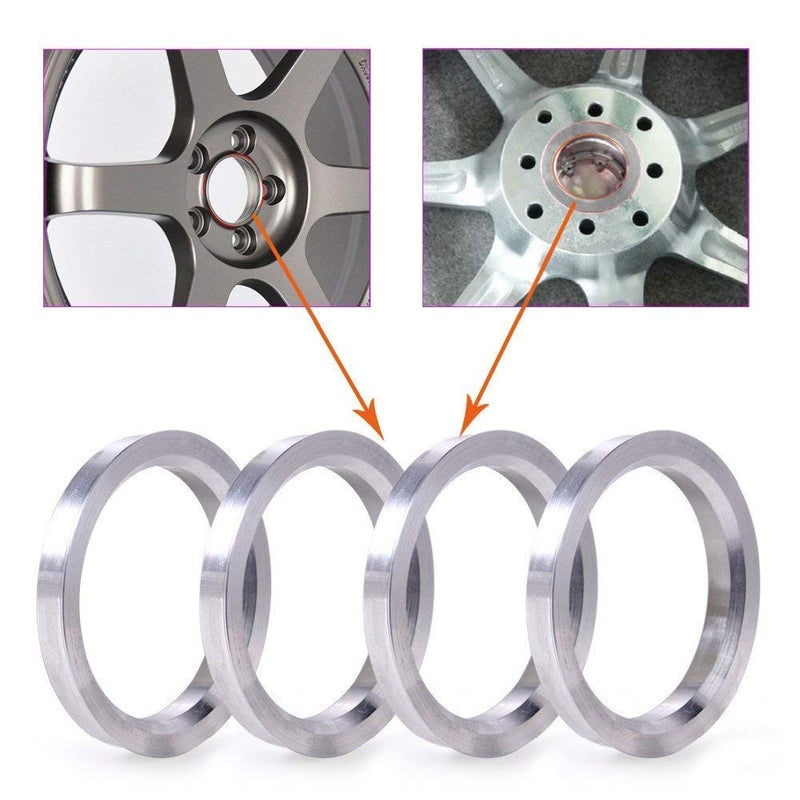 ZHTEAPR 4pcs HubCentric Rings 74.1 to 72.6 (OD=74.1mm ID=72.6mm) Aluminium Alloy Wheel Hubring for Most BMW - LeoForward Australia