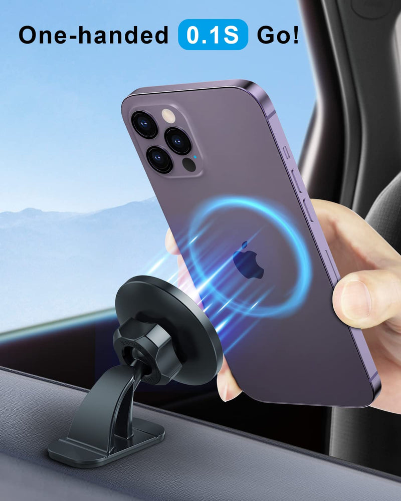  [AUSTRALIA] - SUPERONE for MagSafe Car Mount, Strong [Never Drop] Magnetic iPhone Holder for Car Dash, HandsFree 360° Rotation Phone Mount [Strongest 3M Adhesive] for iPhone 14 13 12 Pro Max MagSafe Case