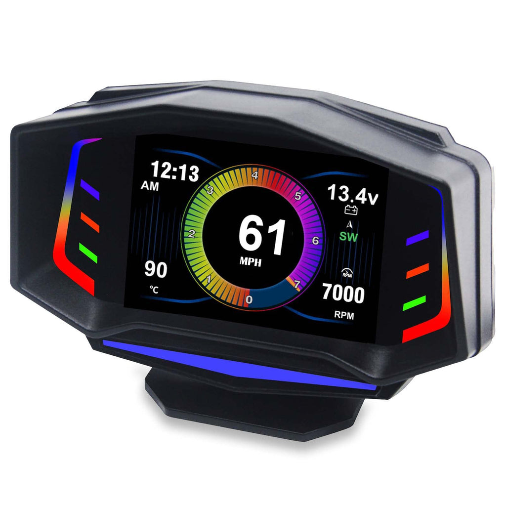  [AUSTRALIA] - Heads Up Display for Cars, ACECAR Hud Display with OBD2 Interface, Plug and Play Digital OBDII Speedometer with Car Speed KM/h MPH, Troubleshooting, OverSpeed Warning, for Most Vehicles After 2008