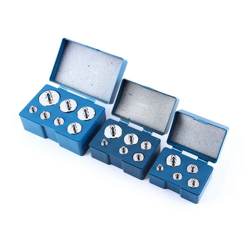  [AUSTRALIA] - Calibration weight package, 7 pieces/set calibration weight kit jewelry 500g total weight, with plastic storage case and tweezers